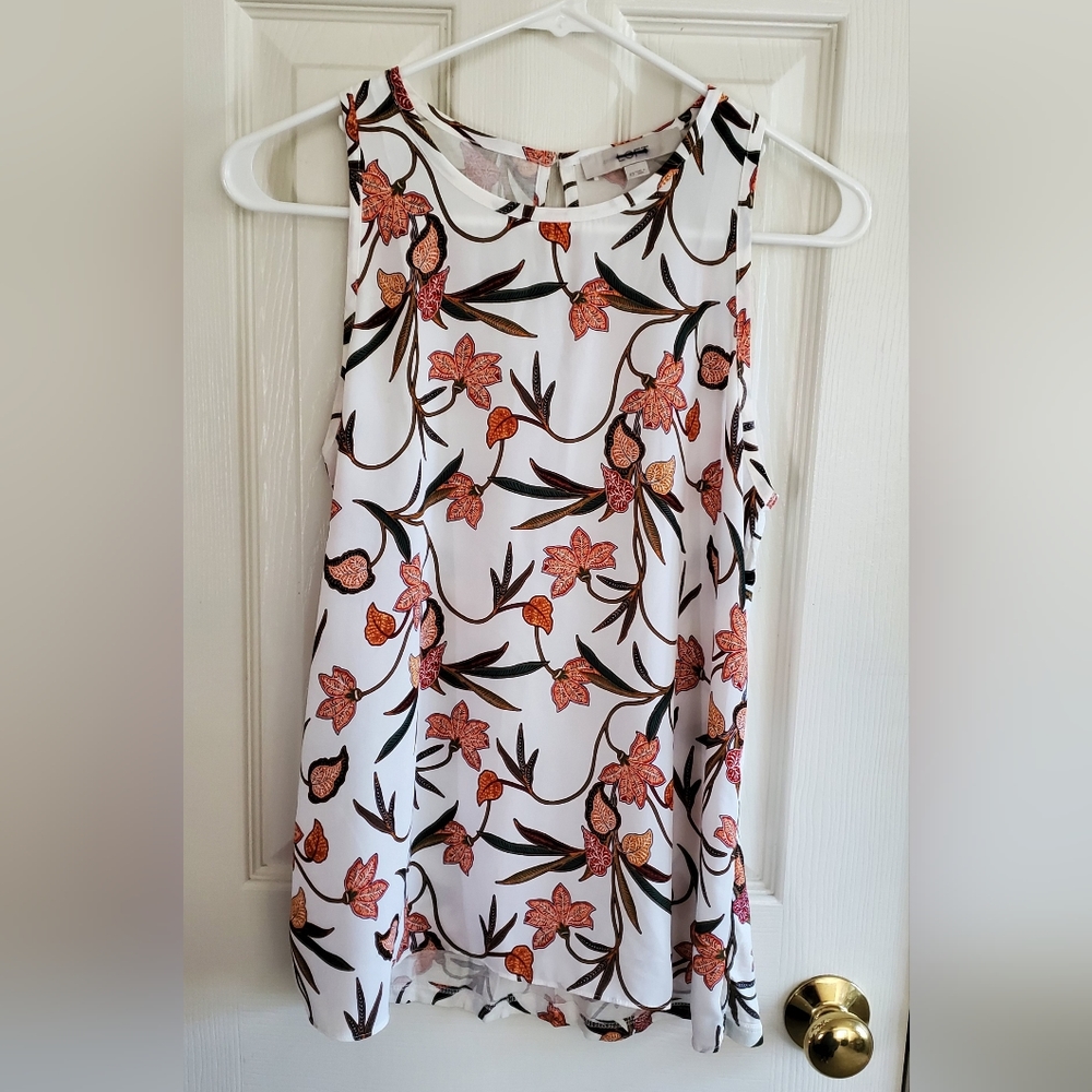 EUC - Ann Taylor Loft Beautiful Floral High Neck Tank XS